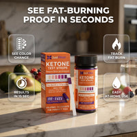 Ketone Keto Test Strips. Testing Levels of Ketones Suitable for Diabetics, Low Carb, & Fat Burning Dieters. 125 strips per bottle (100 + 25 free).