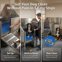 KANIS - Professional Stainless Steel Dog Bathing Station