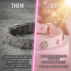 PU Leather Rhinestone Dog Collar - Soft Padded Pink Bling Dog Collar with Diamond Crystals & Metal Flowers for Female Dogs & Cats - Comfortable and Stylish for Walking & Running - M