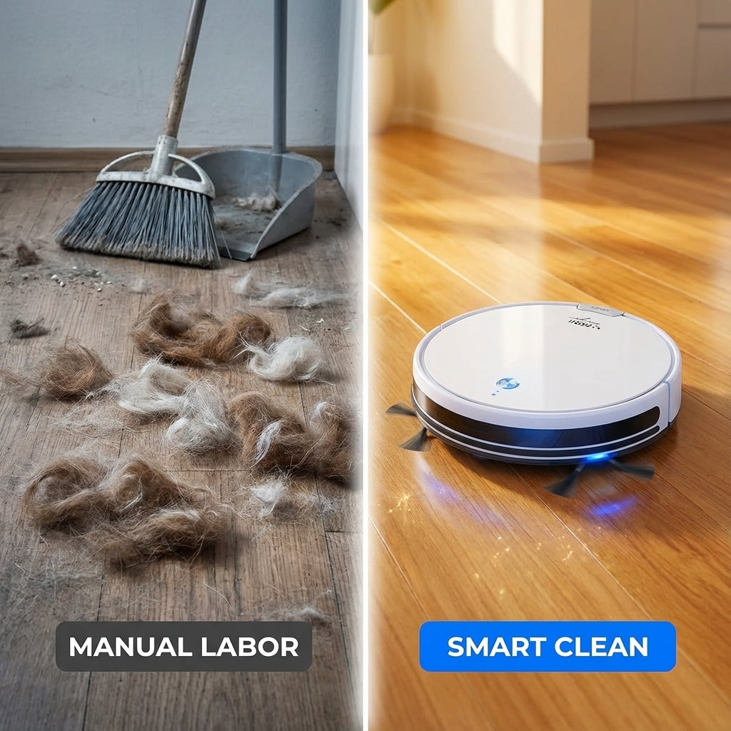 OSOJI 3-in-1 Robot Vacuum and Mop - Robotic Vacuum Cleaner - Robot Vacuum - Dojo Duo 990 - WiFi Connection. HEPA Filter. Powerful Suction System, Ultra-Quiet | Vaccuum Duo